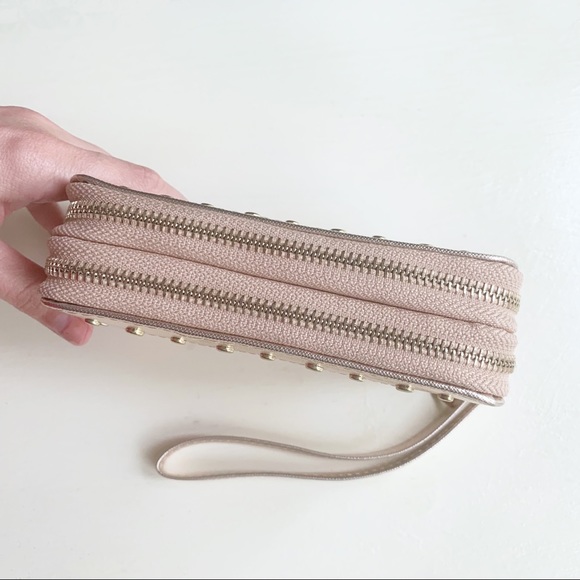 Gold double zipper clutch wallet - Picture 8 of 8